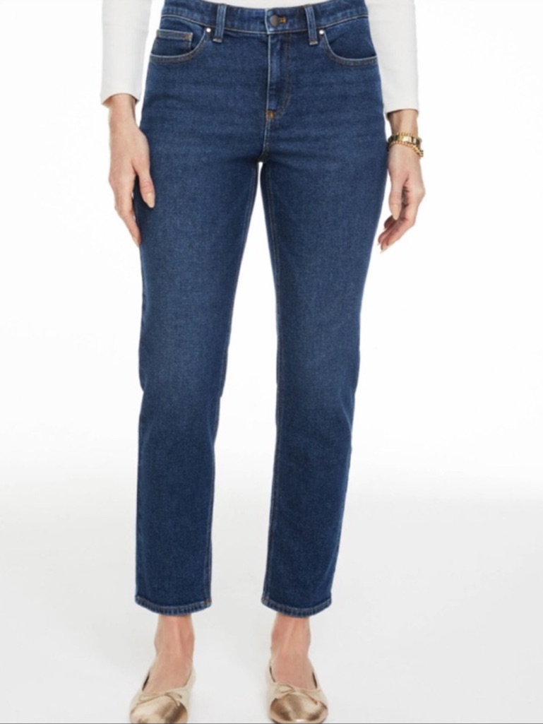 Nwot Talbots High Waist Straight Ankle Jeans
